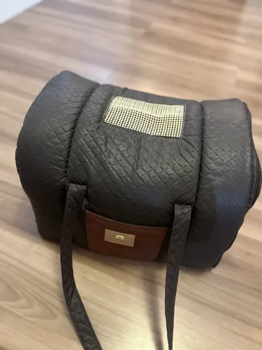 Bolsa De Transporte Aéreo Cães E Gatos Courino Marrom