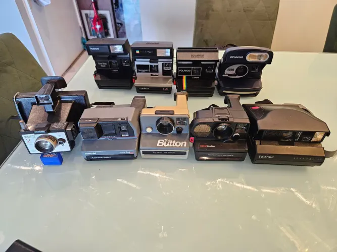 Lote Relíquia: Coleção 9 Câmeras Polaroid Vintage - Diversos Modelos