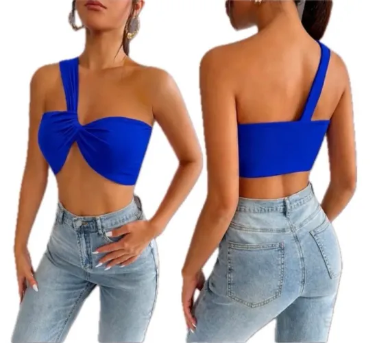 Cropped Azul- Usado apenas 1vez- Tamanho Único 