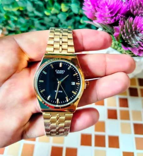 Casio retrô calendário relógio de pulso