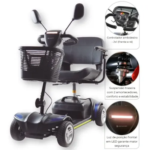 Scooter motorizada LLB azulmarinho