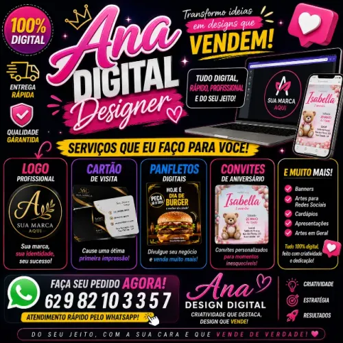 ? DESIGNER DIGITAL | LOGOS, PANFLETOS, CARTÕES E CONVITES PERSONALIZADOS