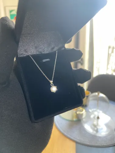 Colar de Prata Diamante Moissanite Com Certificado, presente Esposa, mãe, namorada