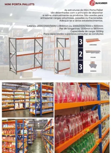 Mini Porta Pallet Novo - Organização e Resistência | Euromob
