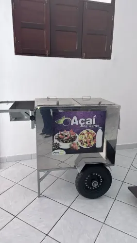 Carrinho para açaí e salada de frutas/2 cubas