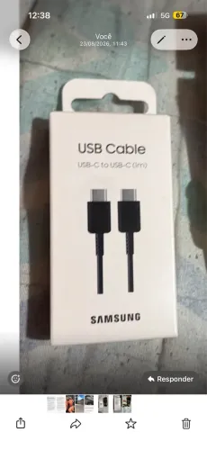 Cabo USB original Samsung tipo C para iPhone 16,17 pro max