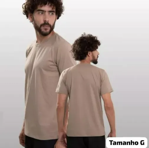Camiseta Masculina Bege G