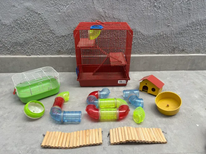 Conjunto Casa Hamster 