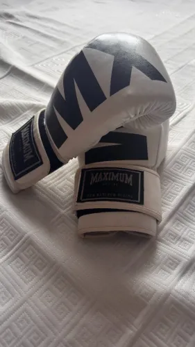 Luva MX Branca Muay Thai e Boxe - Maximum