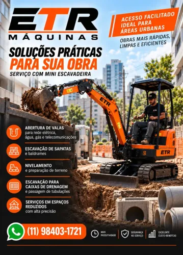 Aluguel de Mini Escavadeira