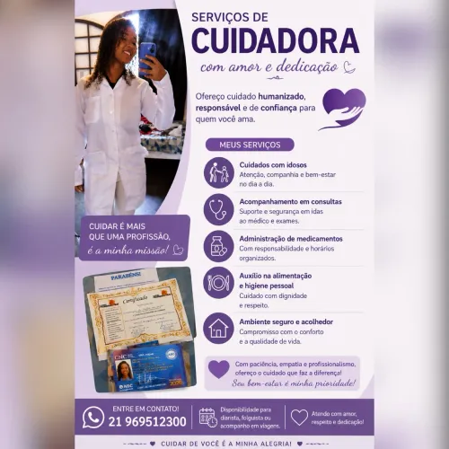 Cuidadora de idoso e Babá 