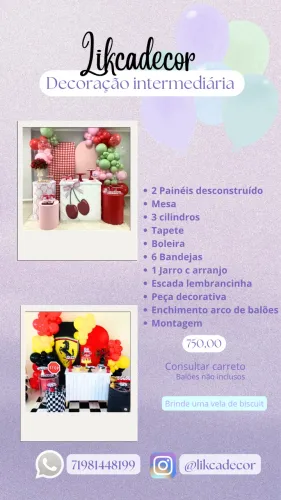 Decoração e pegue e monte 