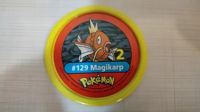 Tazos Estrela Pokémon Pokemetal #129 Magikarp