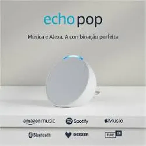 Amazon Echo Pop com assistente virtual alexa