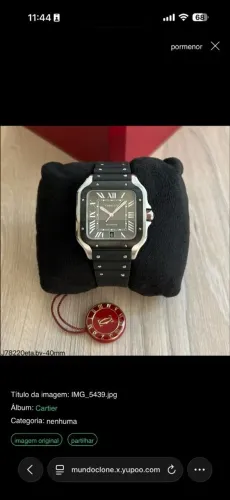 Relógio Cartier santos Black super