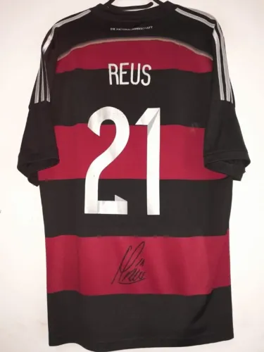 camisa alemanha copa mundo 2014 #11 reus autografada certificada