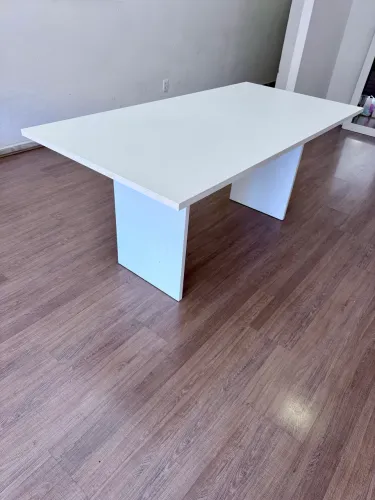 Mesa branca retangular MDF 1,75 x 0,85