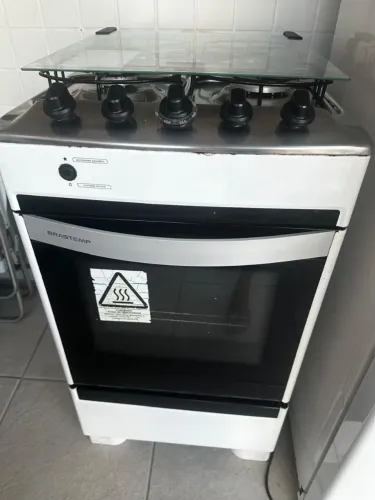 Fogão 4 bocas br automático e luz no forno Brastemp