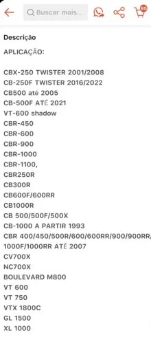 Caixa de direção da CB 500 todas as versões e em várias outras motos também serve como