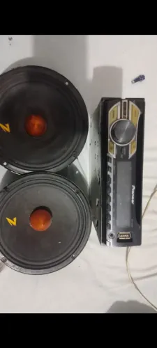 Toca cd Pioneer e par de zeta 160rms