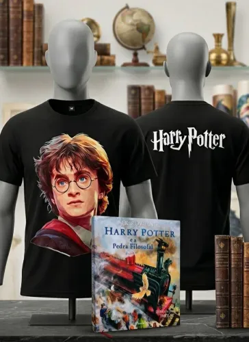 Kit Harry Potter - Livro Ilustrado Rocco + Camiseta 