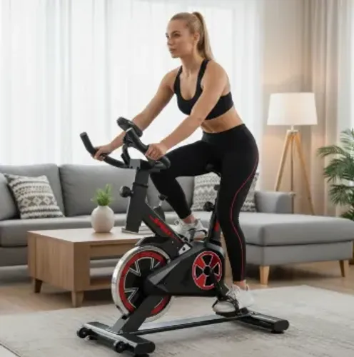Bicicleta Ergométrica Fitness Spinning Mbx Roda Inércia Cor Preto E Vermelho