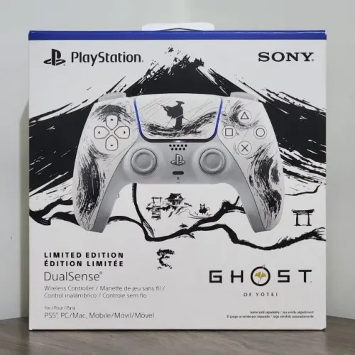 Controle DualSense PS5 Ghost of Yotei Preto Edição Limitada de Colecionador - Novo/Lacrado