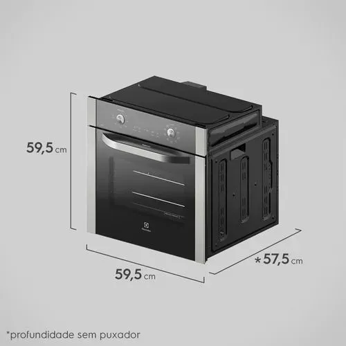 Forno Electrolux OE8DX 80L Inox Novo na Caixa