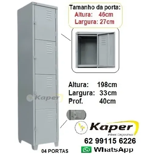 Guarda volumes 04 portas aço - ( Produto novo ) escaninho - Promoção