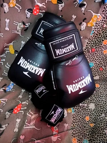 KIT Luva e Caneleira Maximum Muaythai/Box