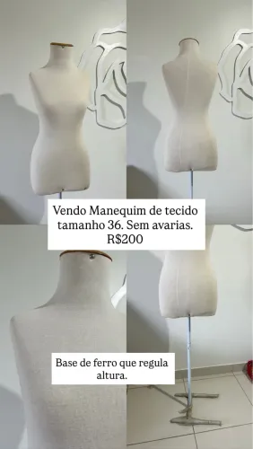 Manequim de tecido (tamanho 36)