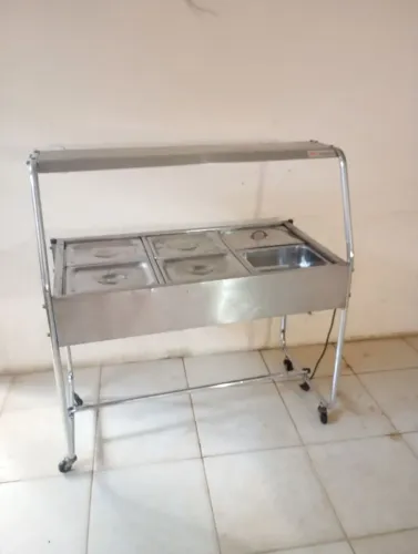 Carro Buffet Self Service Térmico 6 Cubas Quente Banho Maria<br>