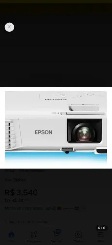 Projetor Powerlite E20 Xga 3400 Lumens Cor Branco