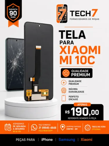 Tela Xiaomi Mi 10C - Bom Custo-Beneficio com Garantia de 90 Dias