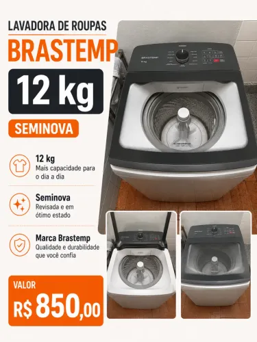 Máquina de lavar roupa Brastemp 12kg