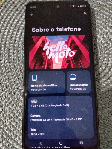 Motorola Moto G34 5G - Excelente Estado e Pronto para Uso! ?
