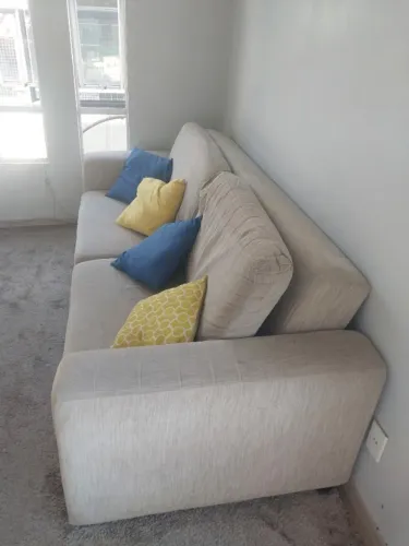 Sofa Cama Completa Bicama Retrátil Bege 