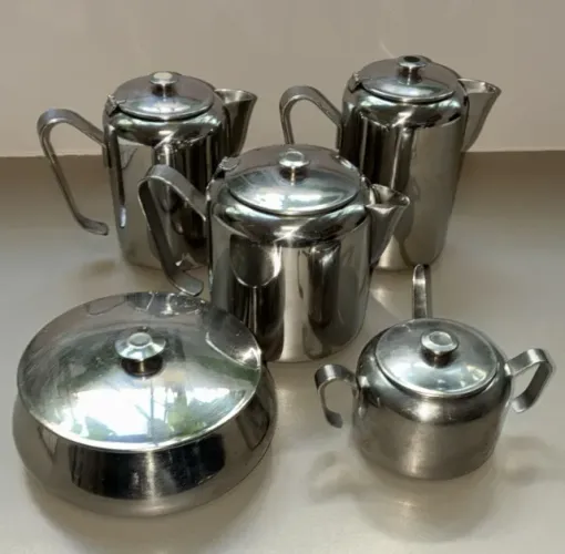 Jogo Chá e Café Inox 5 pçs