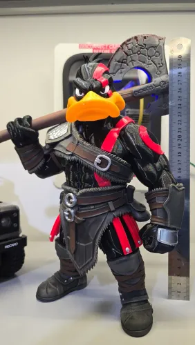 Kratos patolino 3D roupas pintadas a mao
