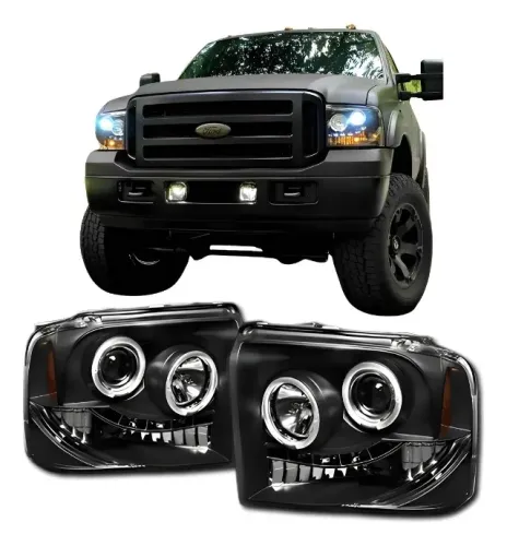 Farol F250 F350 F4000 Fumê Com Led 1997 Até 2012