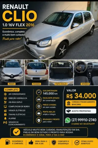 Renault Clio Rn/alize/expr./1.0 Hi-power 16V 5P 2016