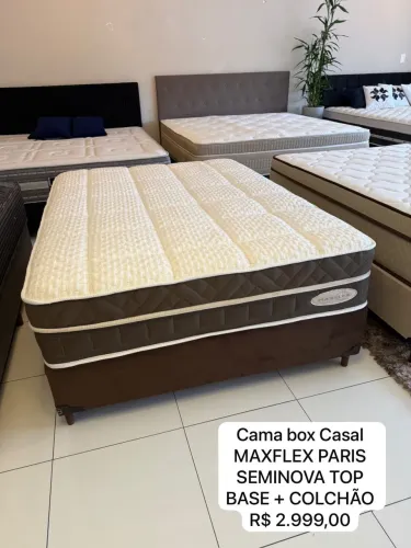 Cama Box Casal MAXFLEX PARIS SEMINOVA - ENTREGO