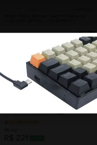 Teclado Lakshmi Redragon 60% zerado