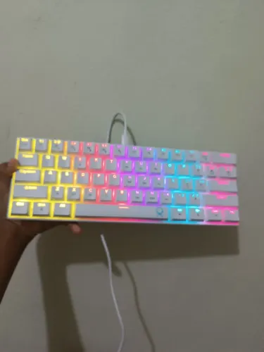  Teclado Gamer Mecânico Monox 60% Switch Azul Impecável R$120
