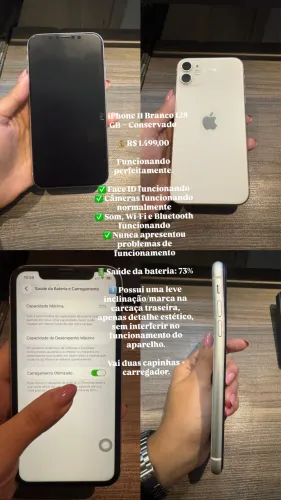 iPhone 11 branco 128 gigas