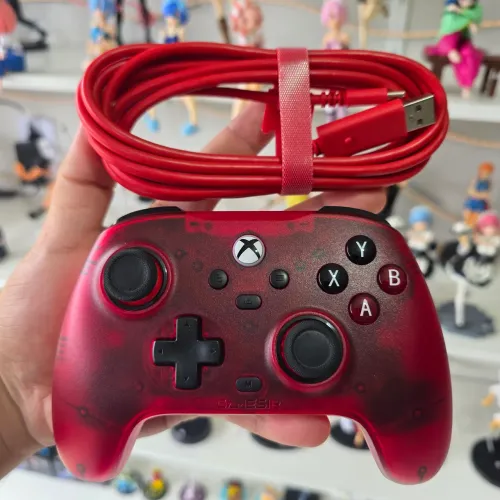 Controle "cabeado" para Xbox One S, Series X, PC Gamer, analógicos Hall Effect anti drift