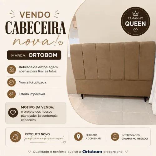 Cabeceira Queen Ortobom Nova - Nunca Usada