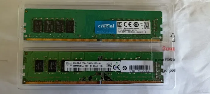 Kit Memória RAM DDR4 Crucial 24GB (16GB 2400MHz + 8GB 2133MHz) - Desktop