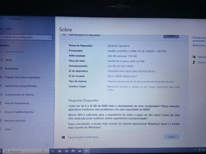 Notebook Ibyte 8GB de ram preço negociável