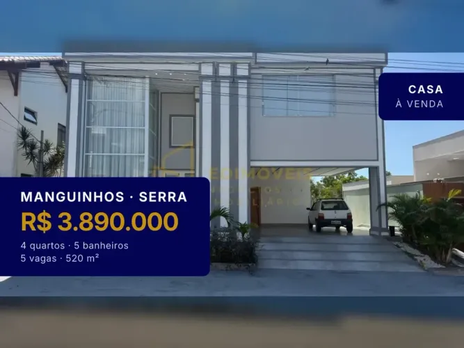 Seu Novo Lar em Manguinhos: Casa Imponente com Área Gourmet Completa!